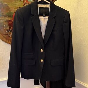 J. Crew Schoolboy Blazer with Gold buttons navy blue